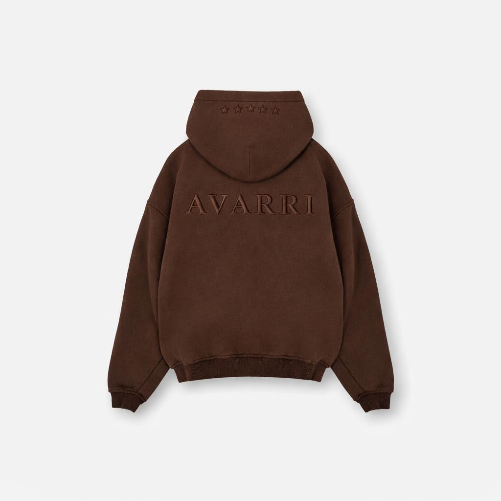 AVARRI STARS PULL OVER HOODIE MOCHA
