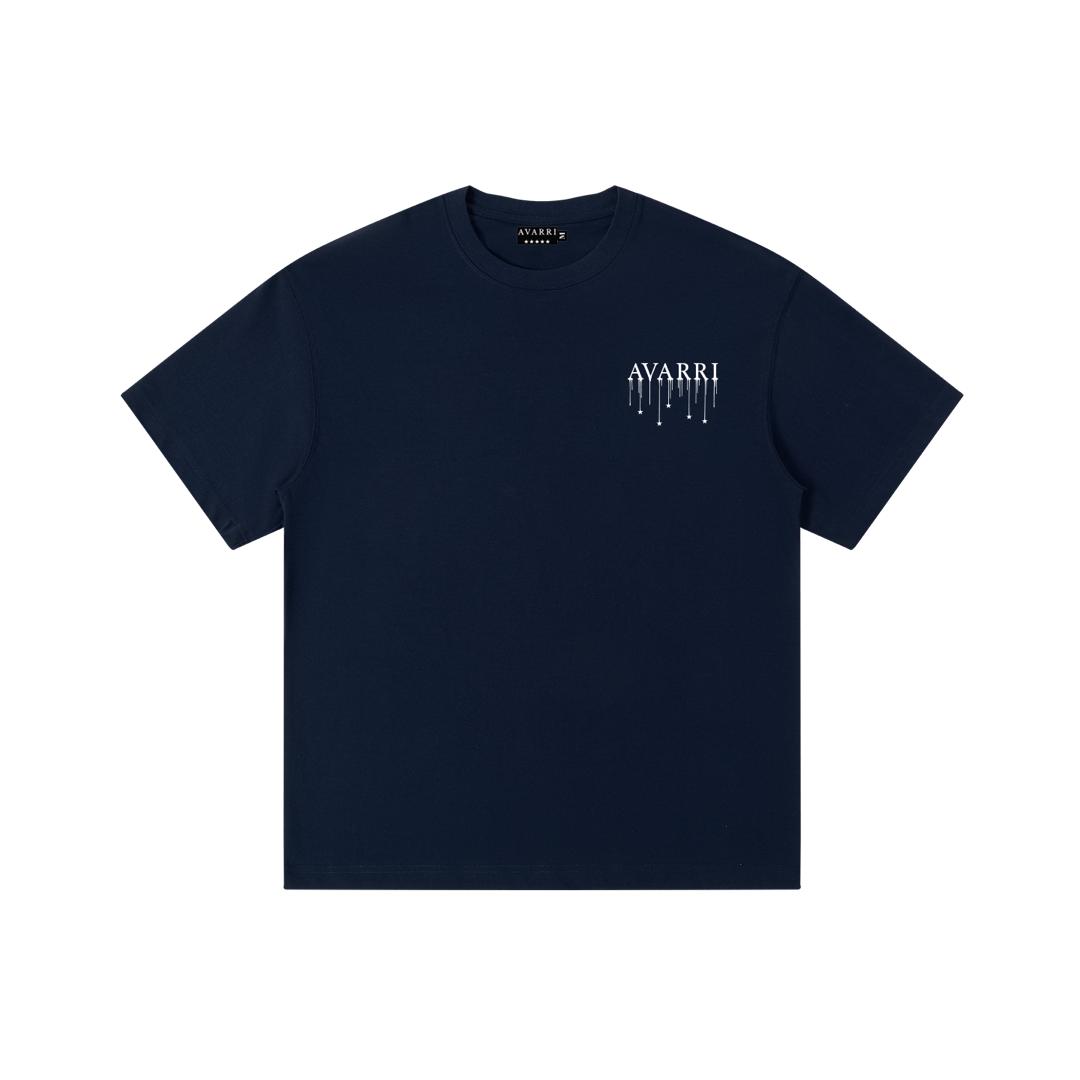 AVARRI STARS DRIP TEE DEEP NAVY