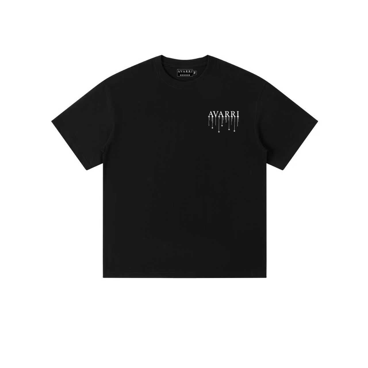 AVARRI STARS DRIP TEE JET BLACK