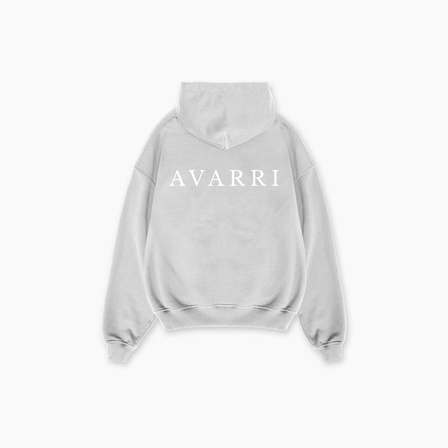 AVARRI ESSENTIAL ZIP UP HOODIE MARL GREY