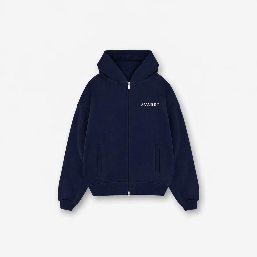 AVARRI ESSENTIAL ZIP UP HOODIE DEEP NAVY