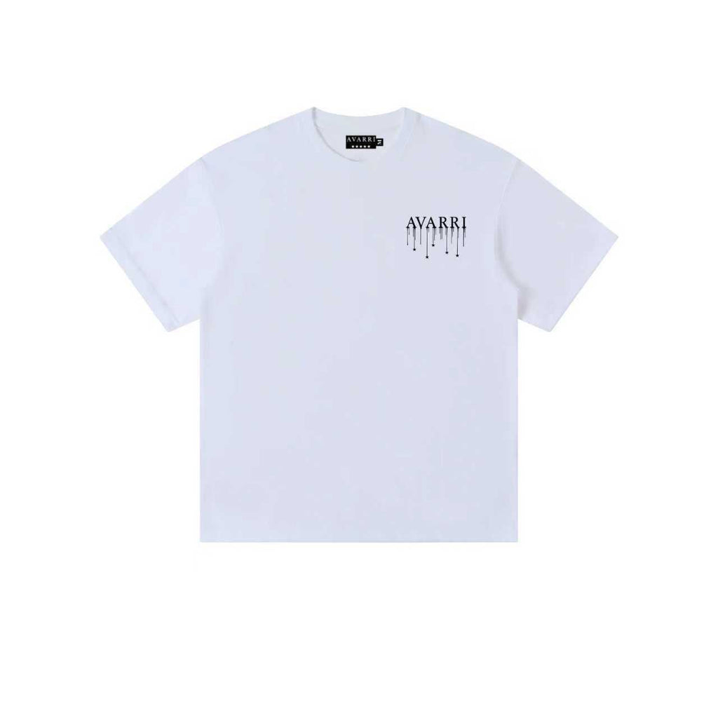 AVARRI STARS DRIP TEE MINERAL WHITE