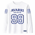 AVARRI 99 STARS WHITE LONG SLEEVE JERSEY