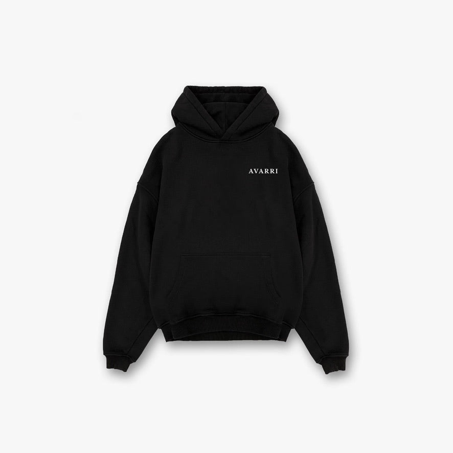AVARRI ESSENTIAL PULL OVER HOODIE JET BLACK