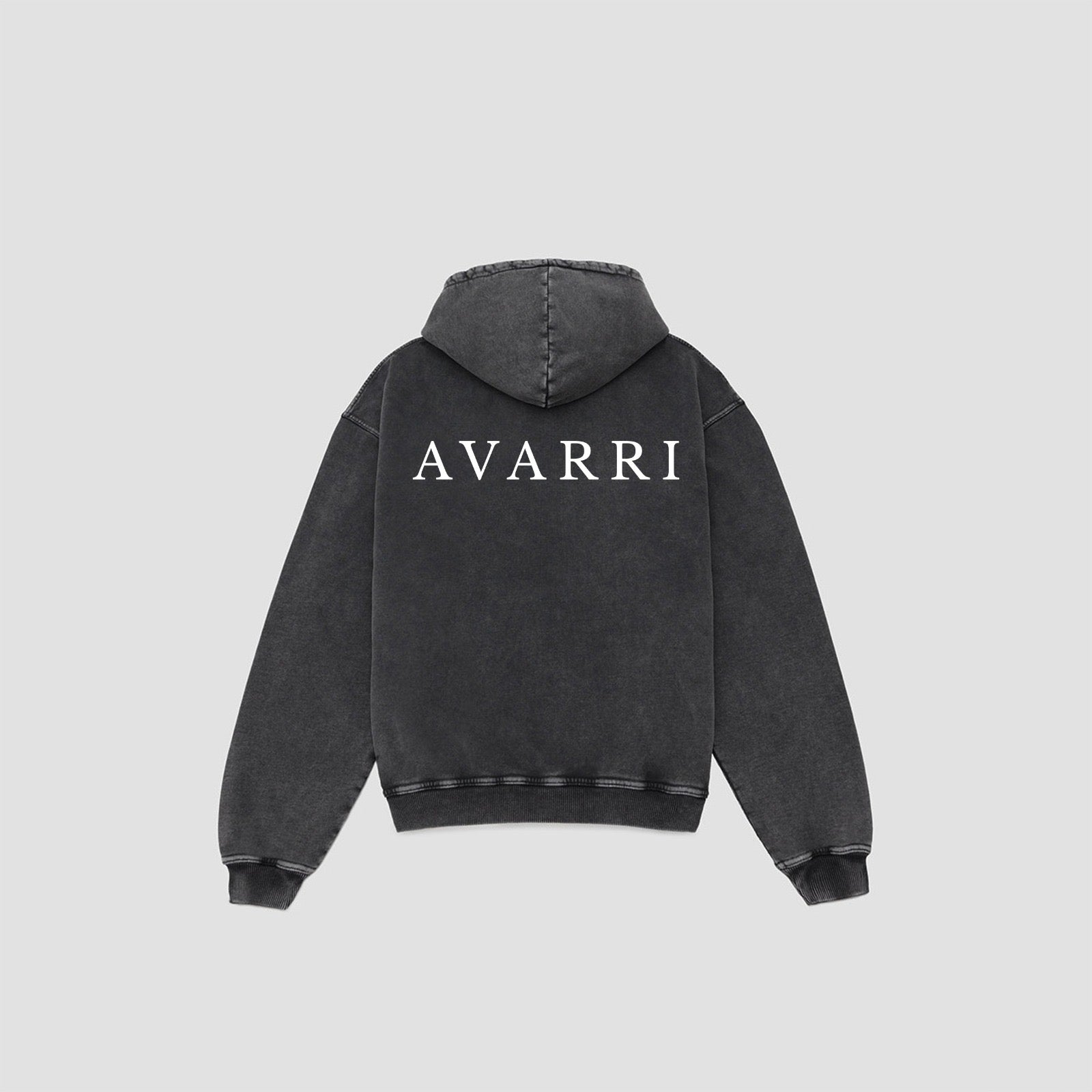 AVARRI ACID GREY ZIP UP HOODIE