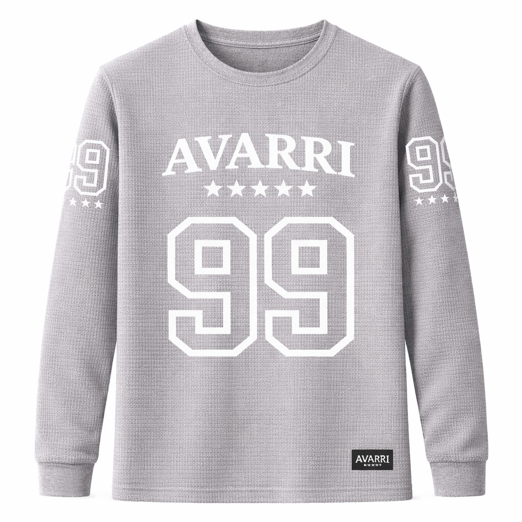 AVARRI 99 STARS MARL GREY LONG SLEEVE JERSEY