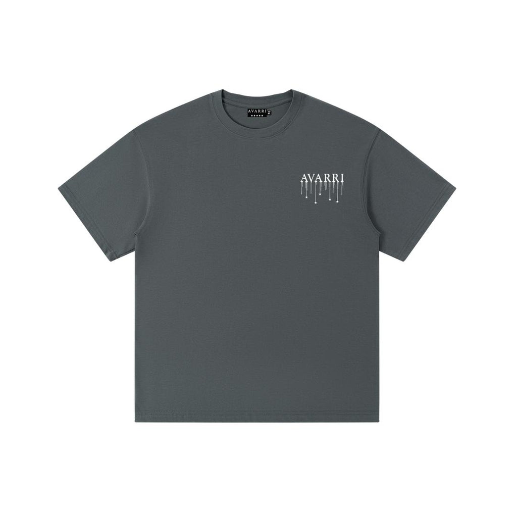AVARRI STARS DRIP TEE CHARCOAL GREY