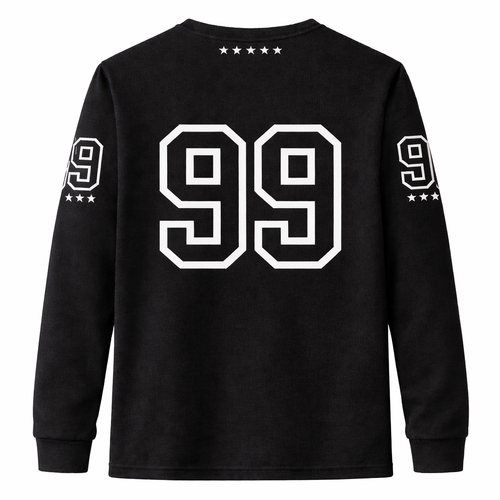 AVARRI 99 STARS JET BLACK LONG SLEEVE JERSEY
