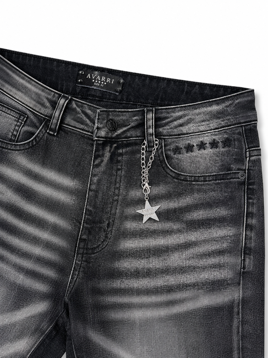 AVARRI STARS FLARED JEANS DARK GREY