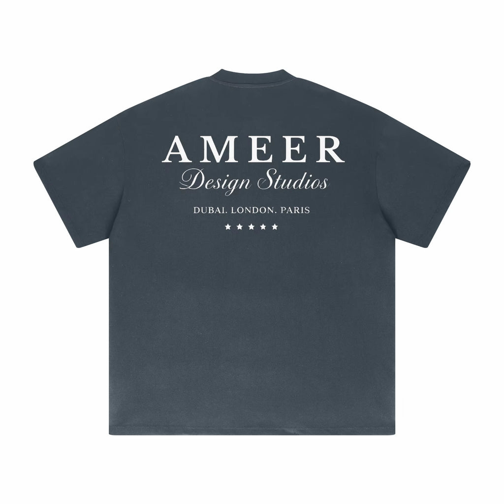 AMEER DESIGN STUDIO LUXE TEE HAZE BLUE