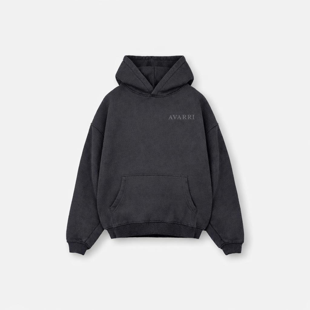 AVARRI STARS PULL OVER HOODIE CHARCOAL GREY