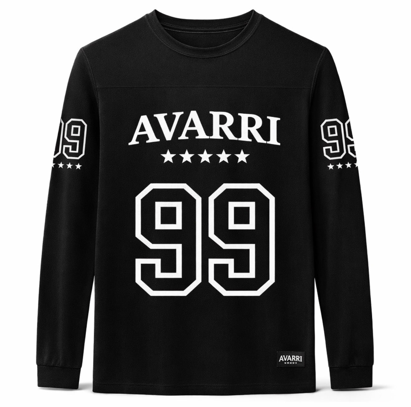 AVARRI 99 STARS JET BLACK LONG SLEEVE JERSEY
