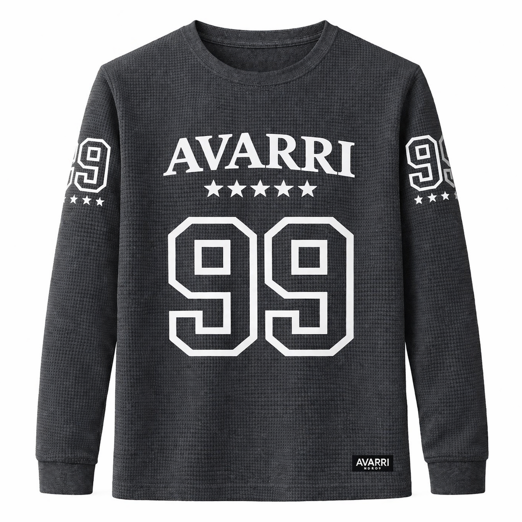 AVARRI 99 STARS CHARCOAL GREY LONG SLEEVE JERSEY