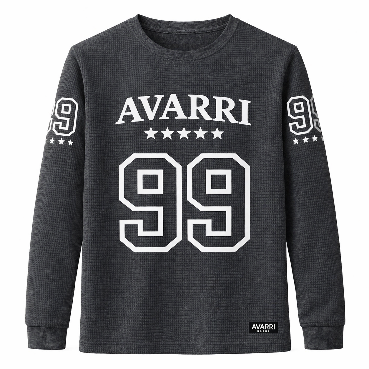 AVARRI 99 STARS CHARCOAL GREY LONG SLEEVE JERSEY
