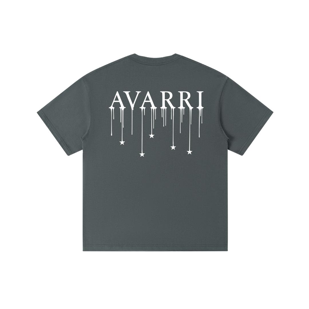 AVARRI STARS DRIP TEE CHARCOAL GREY