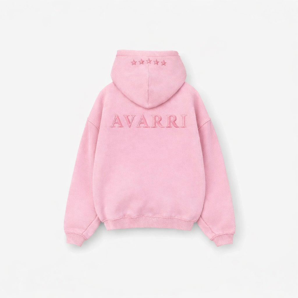 AVARRI STARS PULL OVER HOODIE CANDY PINK