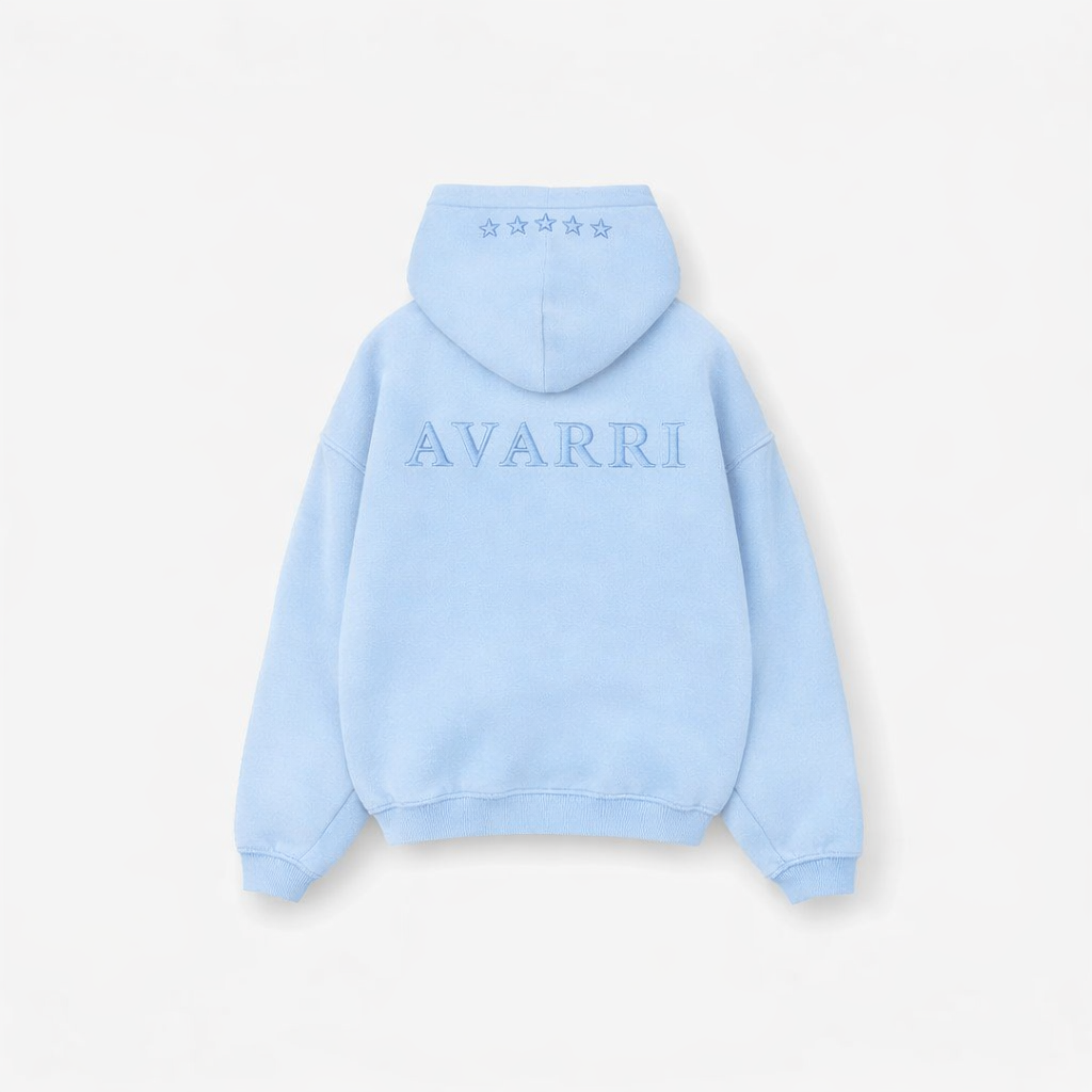 AVARRI STARS PULL OVER HOODIE SKY BLUE