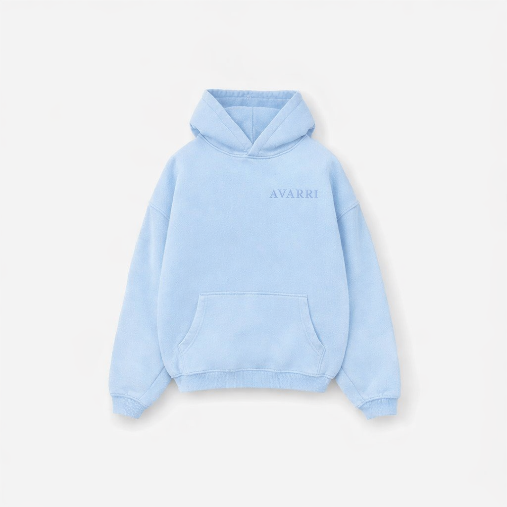 AVARRI STARS PULL OVER HOODIE SKY BLUE
