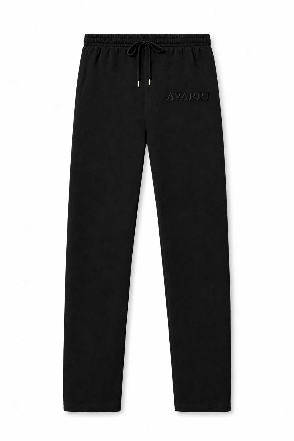 AVARRI STARS JET BLACK STRAIGHT LEG SWEATPANTS