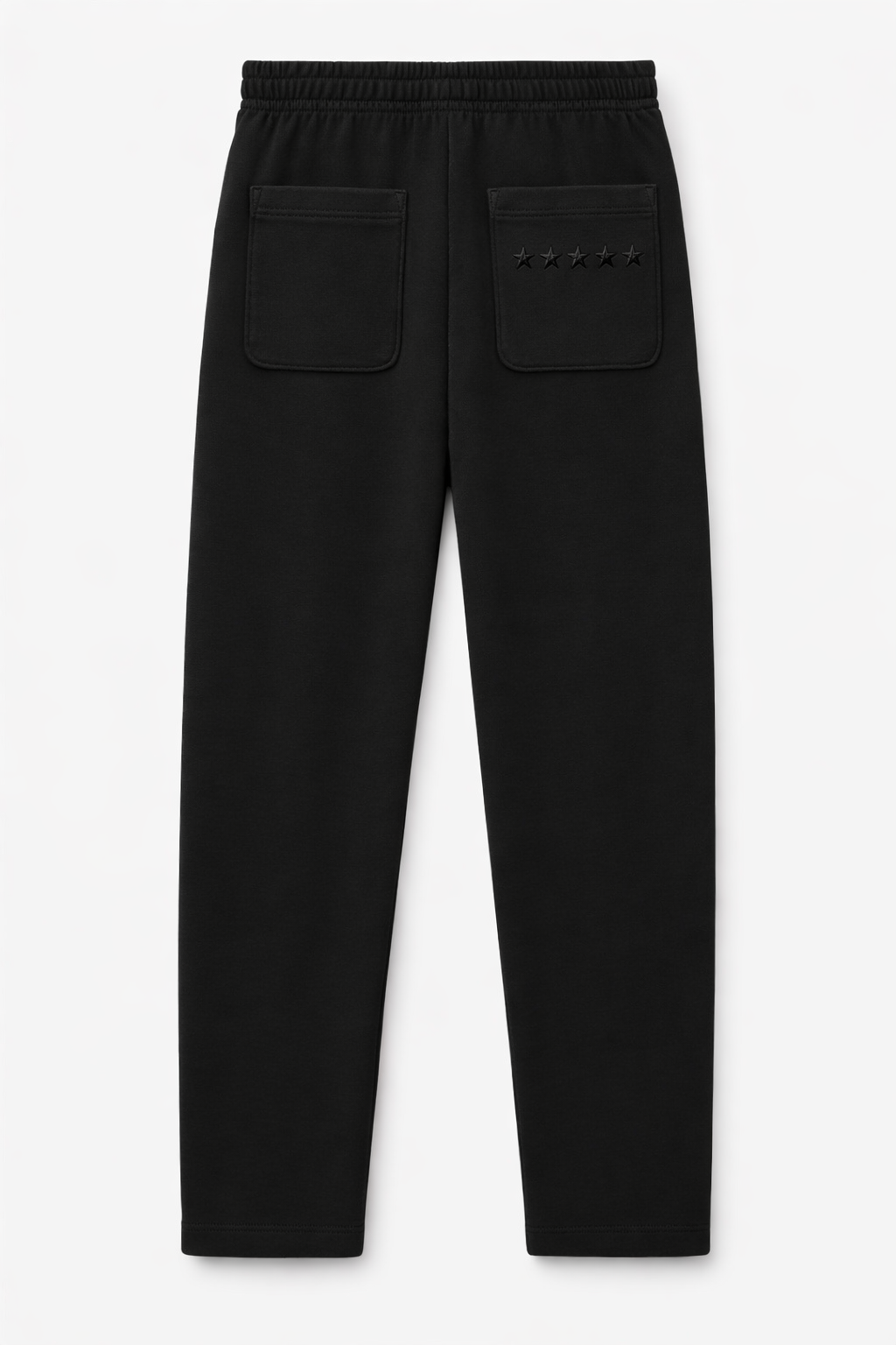 AVARRI STARS JET BLACK STRAIGHT LEG SWEATPANTS