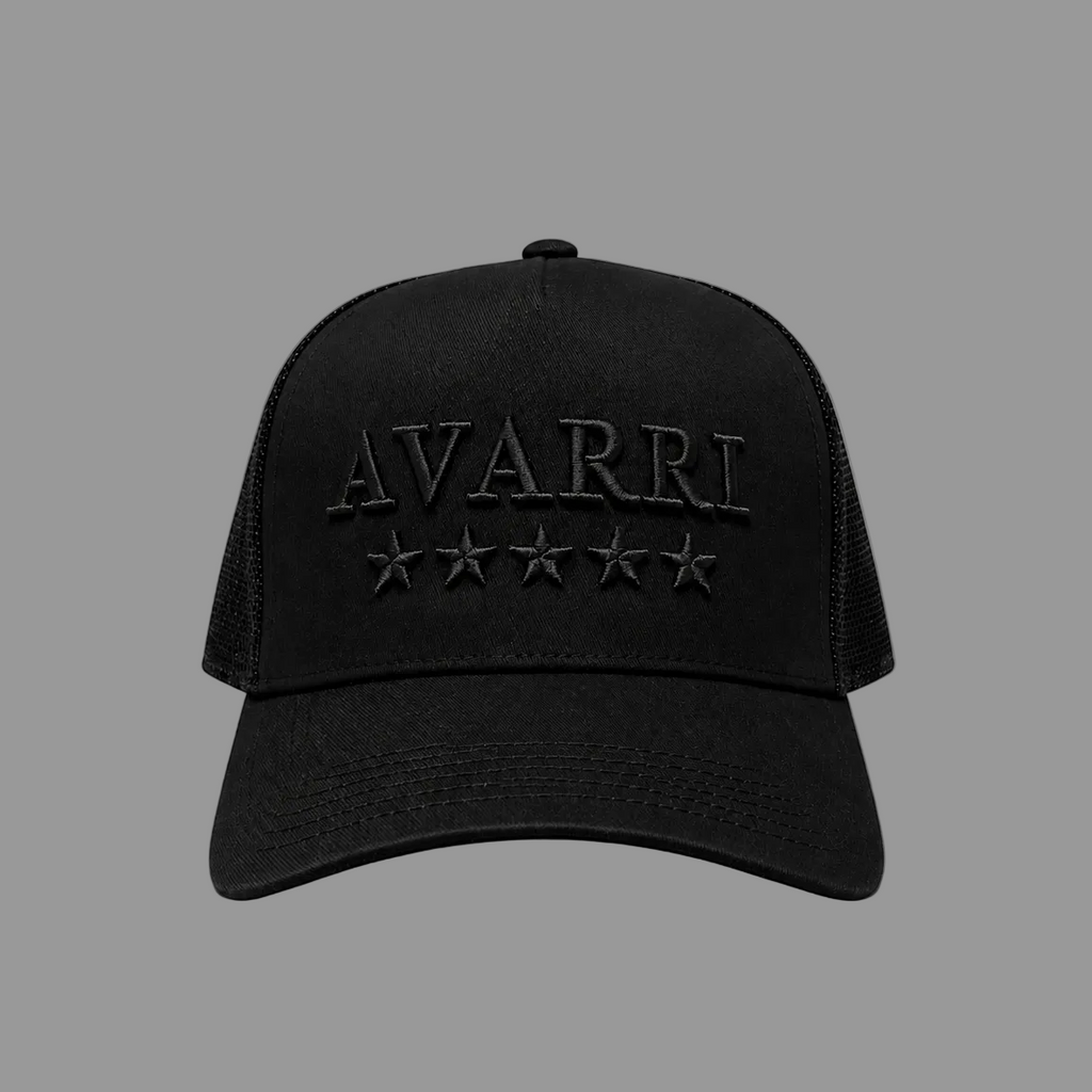 STARS LUXE TRUCKER CAP BLACK